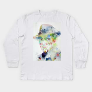 HUMPHREY BOGART watercolor portrait Kids Long Sleeve T-Shirt